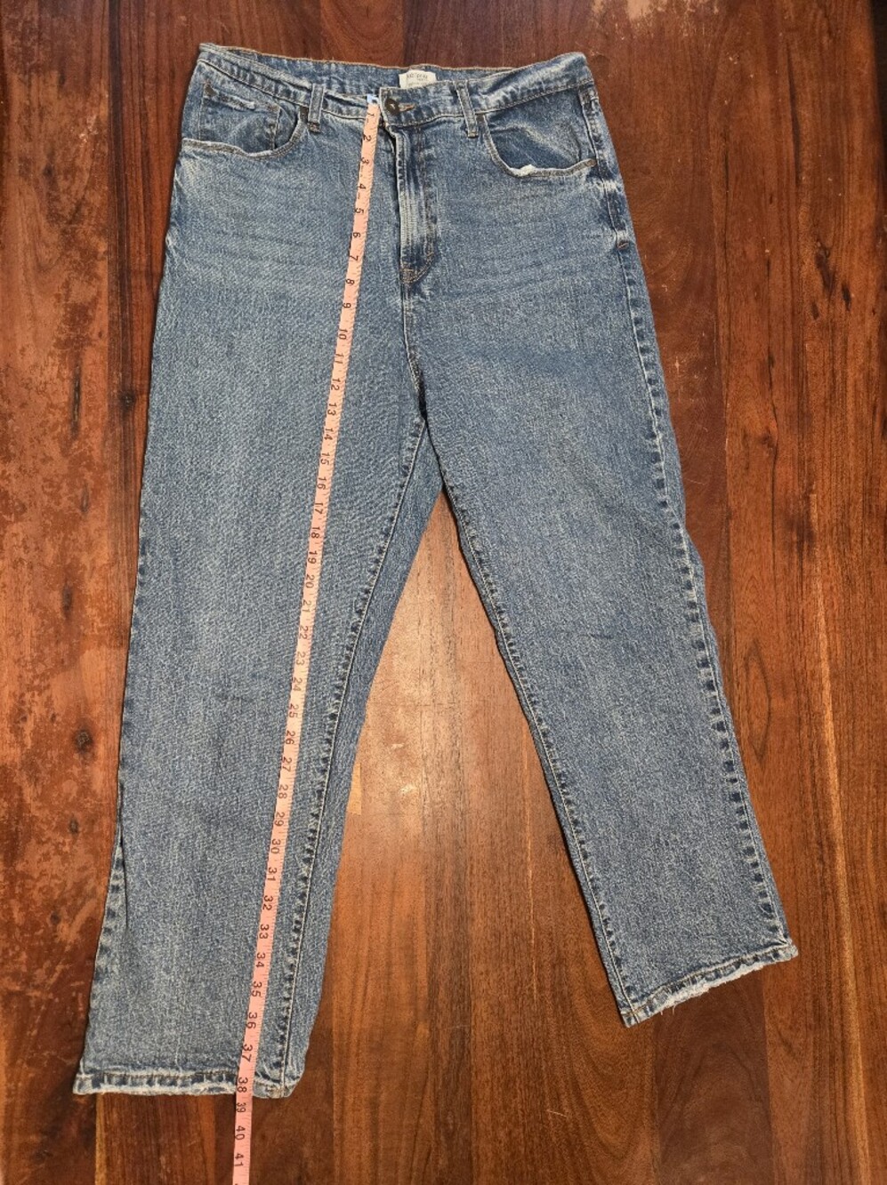 Kensie Washed Blue Straight Leg Jeans